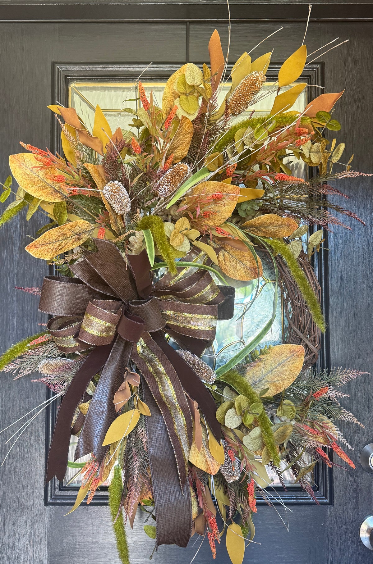 Grapevine Autumn Wreath in Browns