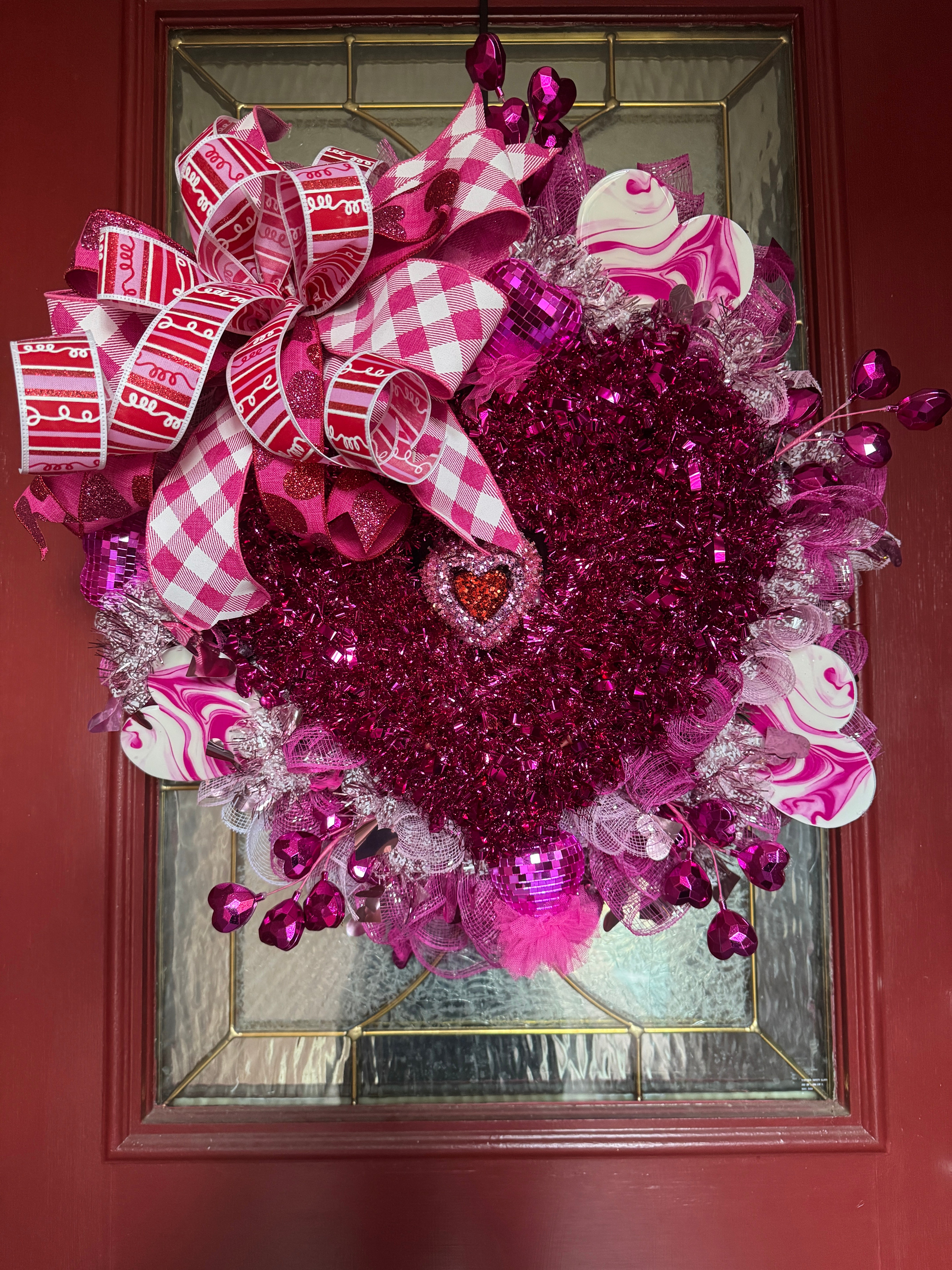 Fuschia and Pink Valentine's Day Wreath