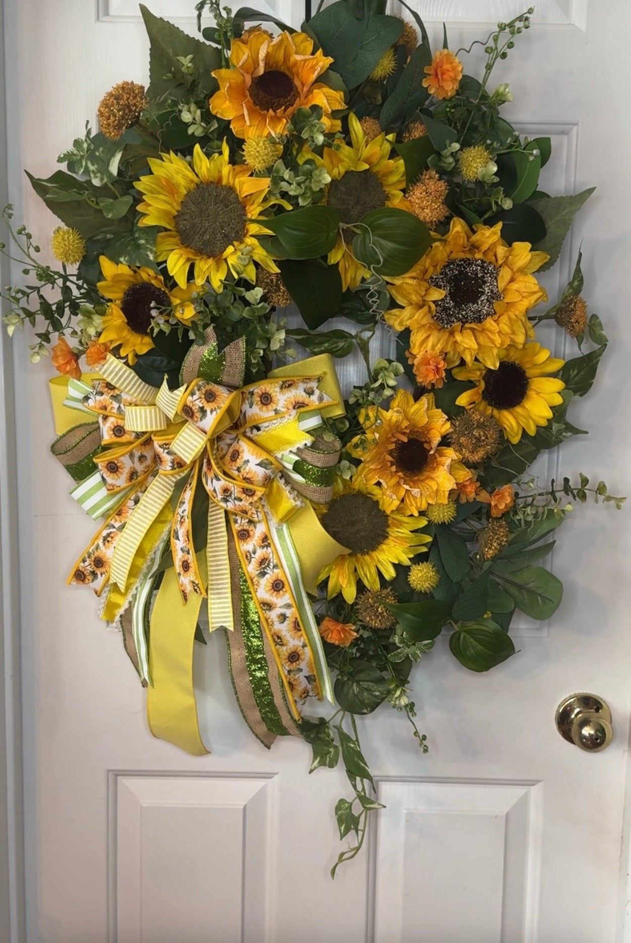 Fall or Summer Sunflower Wreath