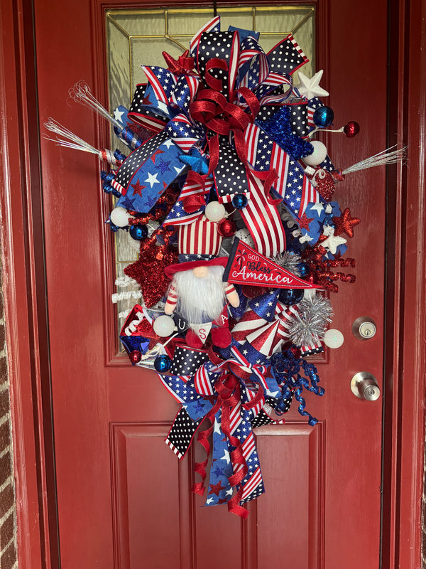 Patriotic July 4th Wreath