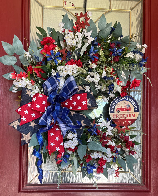 Patriotic July 4th Wreath