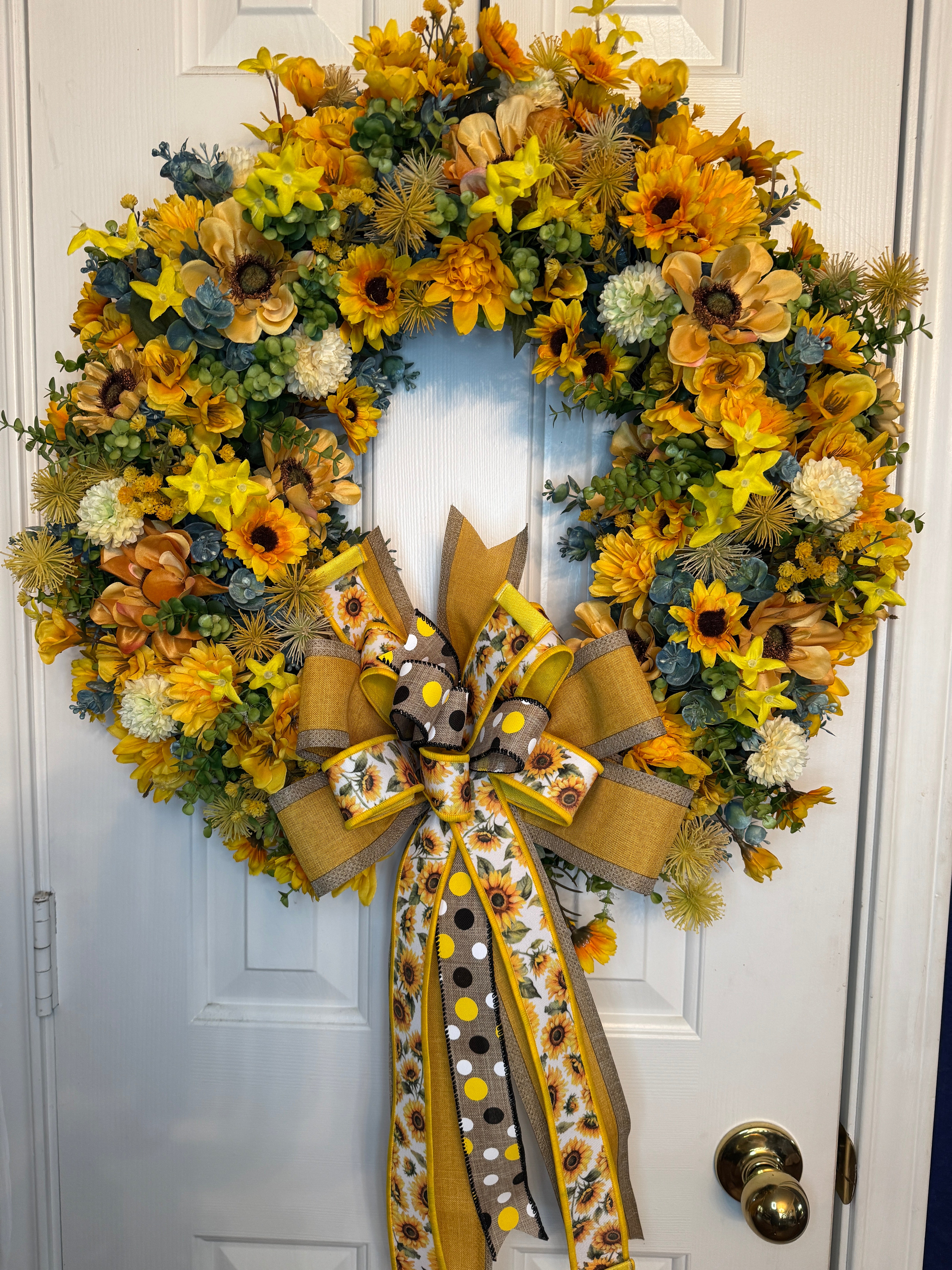 Sunshine Yellow Eucalyptus Wreath