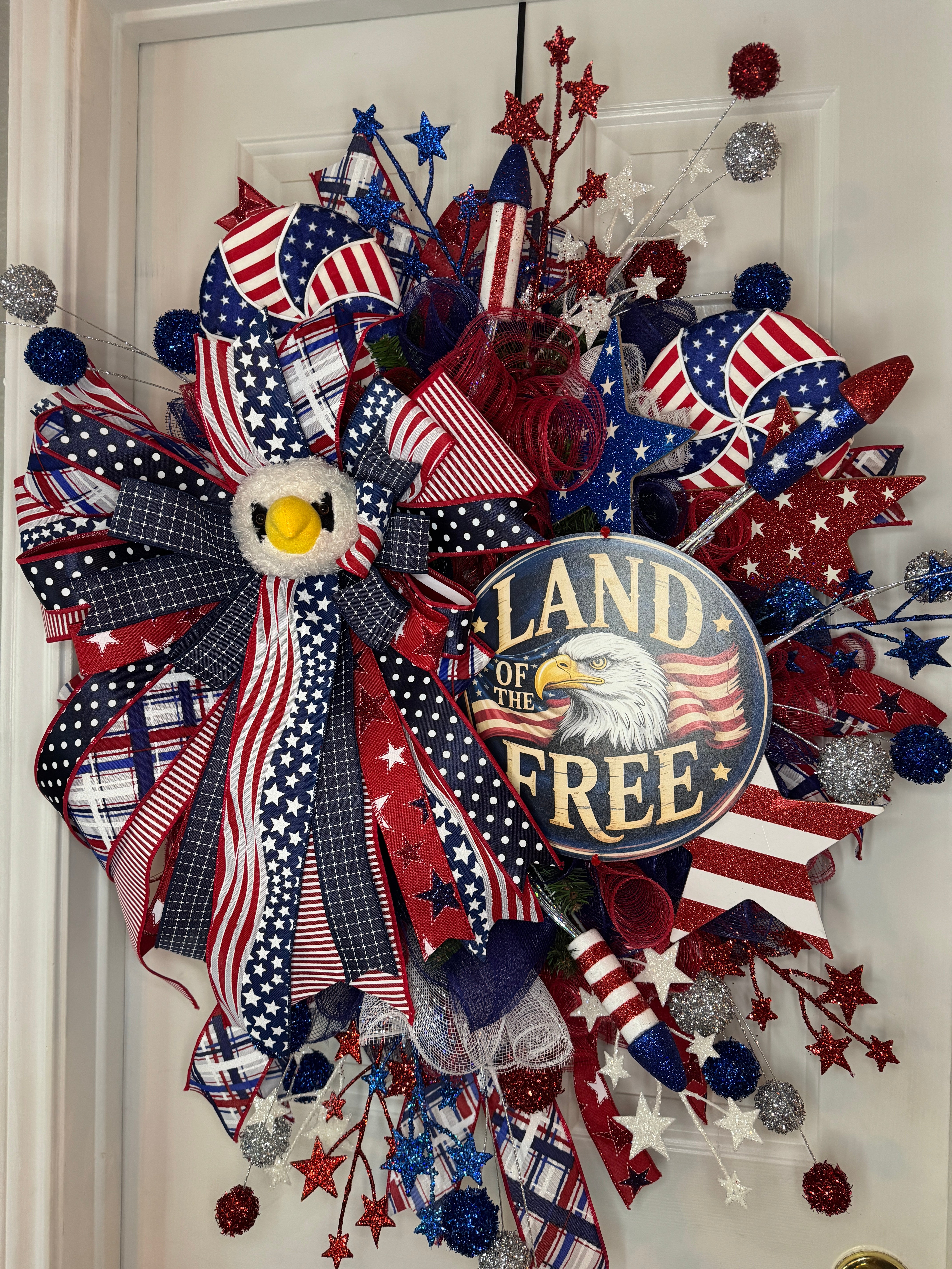 Bald Eagle Themes July 4th Wteath